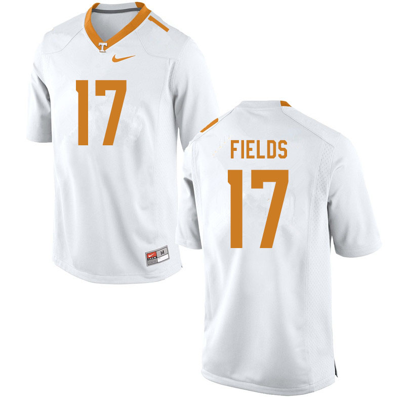 Men #17 Tyus Fields Tennessee Volunteers College Football Jerseys Sale-White - Click Image to Close